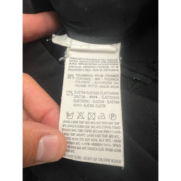 Rinasciemento Pants Women's Medium Black Chino Mid Rise Made in Italy - Picture 9 of 9